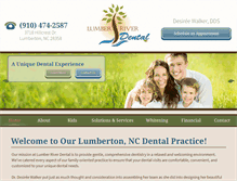 Tablet Screenshot of lumbertondental.com